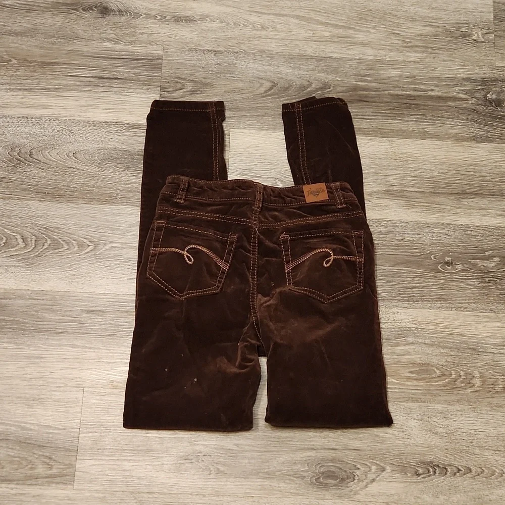 Justice brown corduroy skinny jeans sz 14R